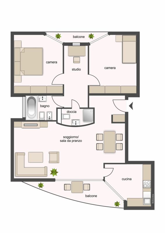 3 ½ rooms apartment