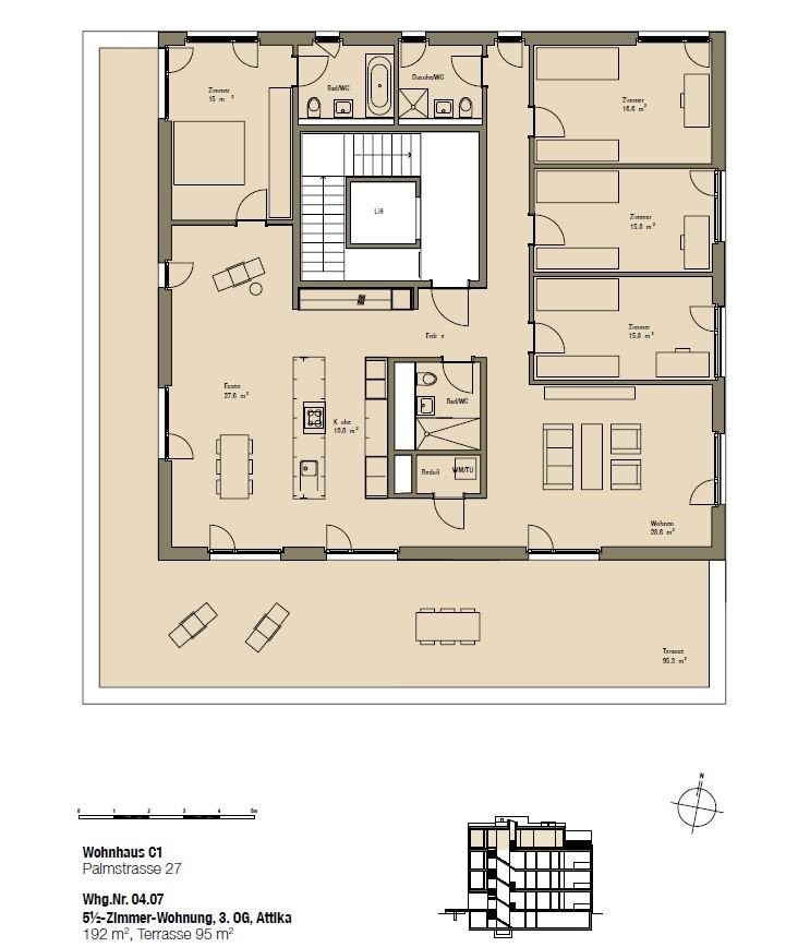 Appartamento mansardato di 5 ½ locali