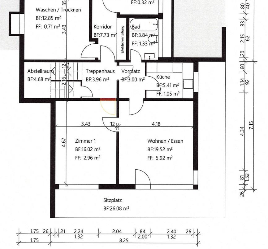 2 ½ rooms bachelor flat