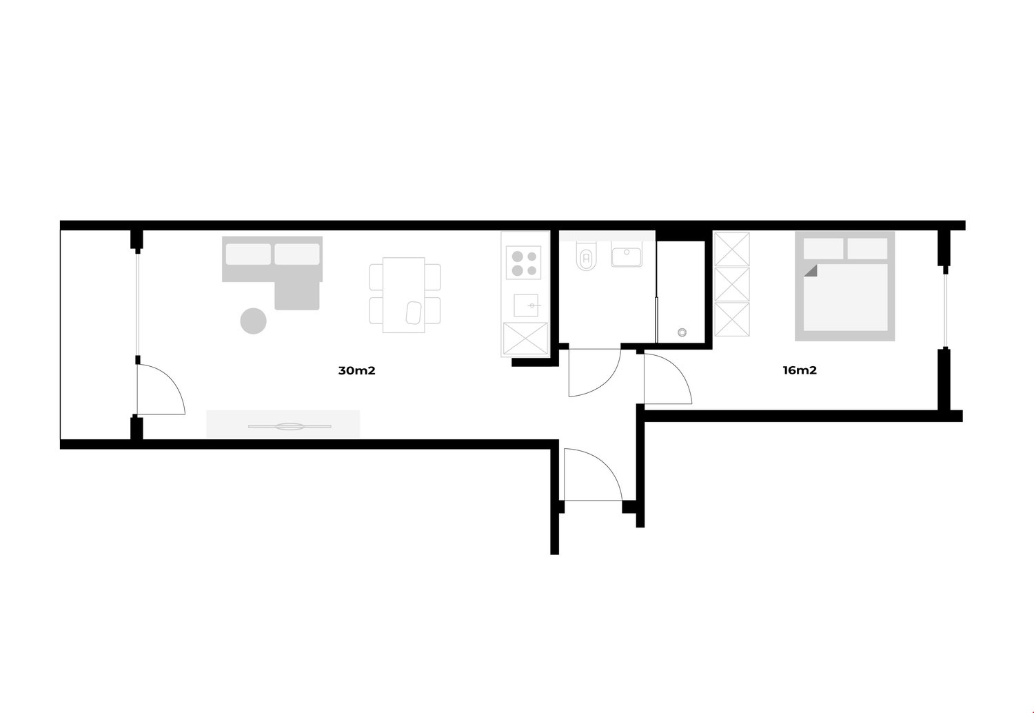 2 ½ rooms furnished flat, foto 7 di 7