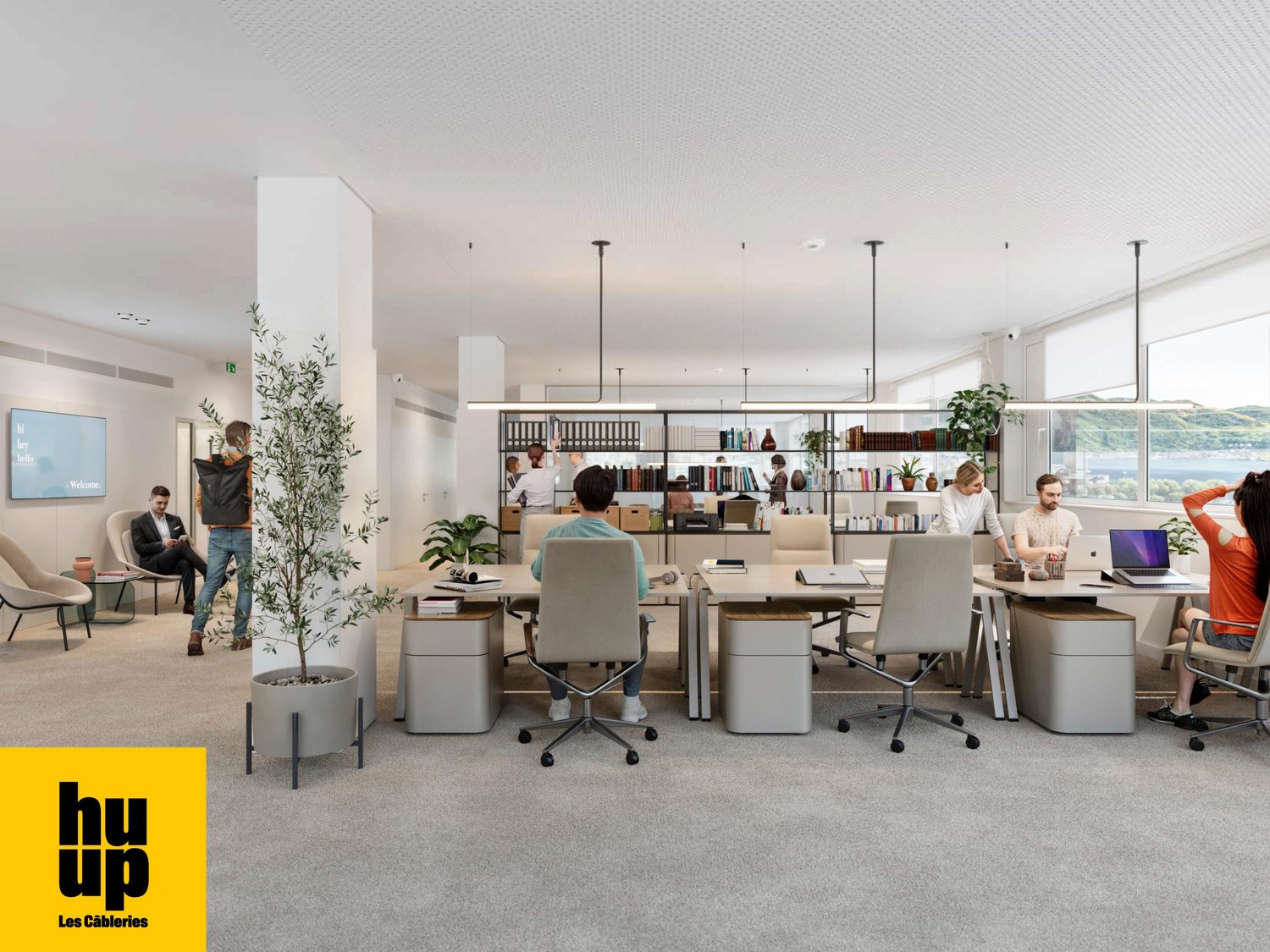 350m² office