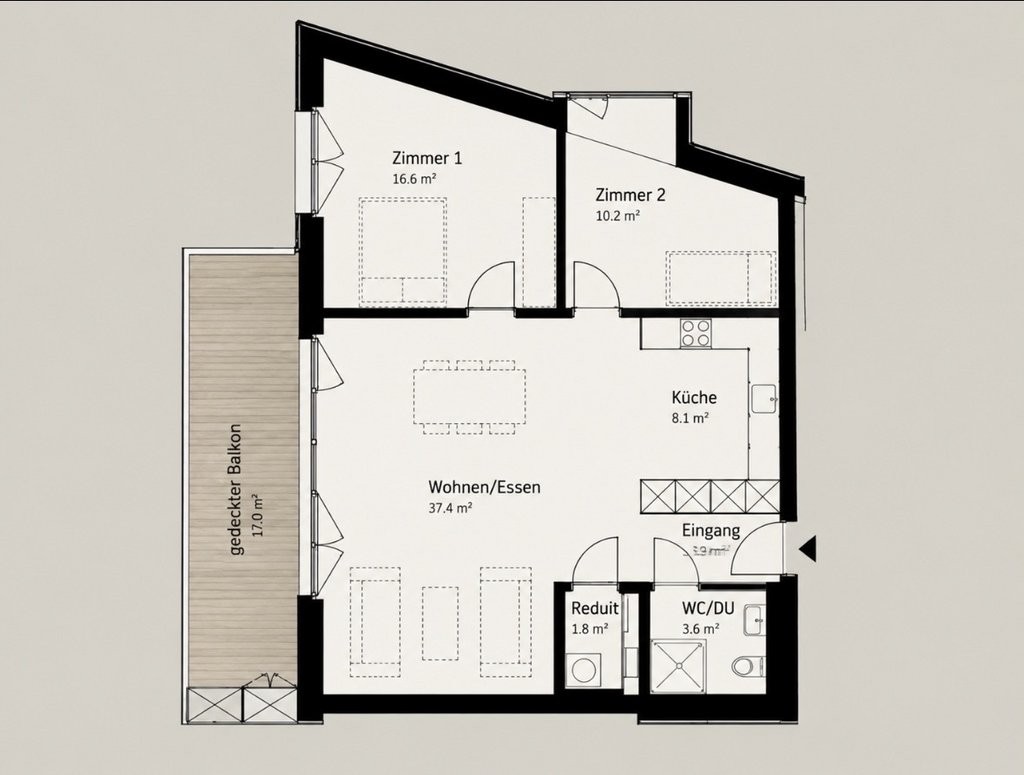 Appartamento di 3 ½ locali