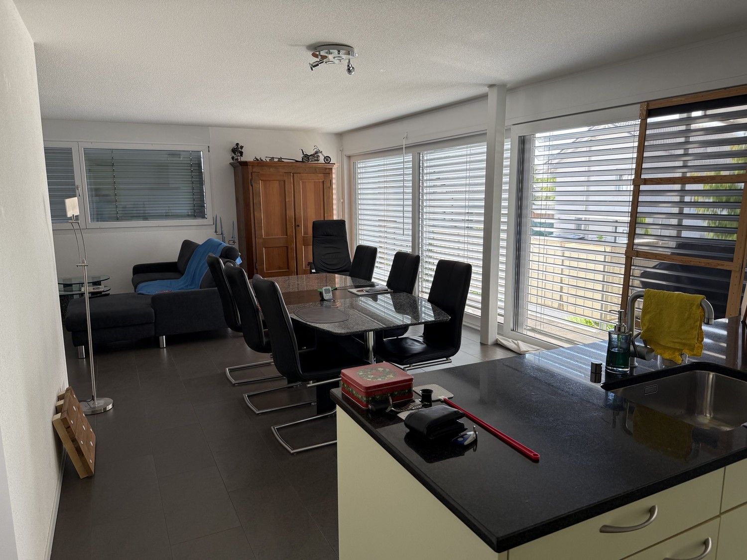 Appartamento di 4 ½ locali

Questo appartamento convince con una zona giorno-pranzo spaziosa e inondata di luce e un'atmosfera abitativa piacevole e moderna. Le grandi vetrate garantiscono molta luce naturale e, allo stesso tempo, offrono un bellissimo collegamento con l'esterno.

L'area soggiorno, , foto 4 di 6