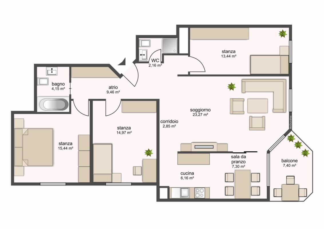 4 ½ rooms apartment
