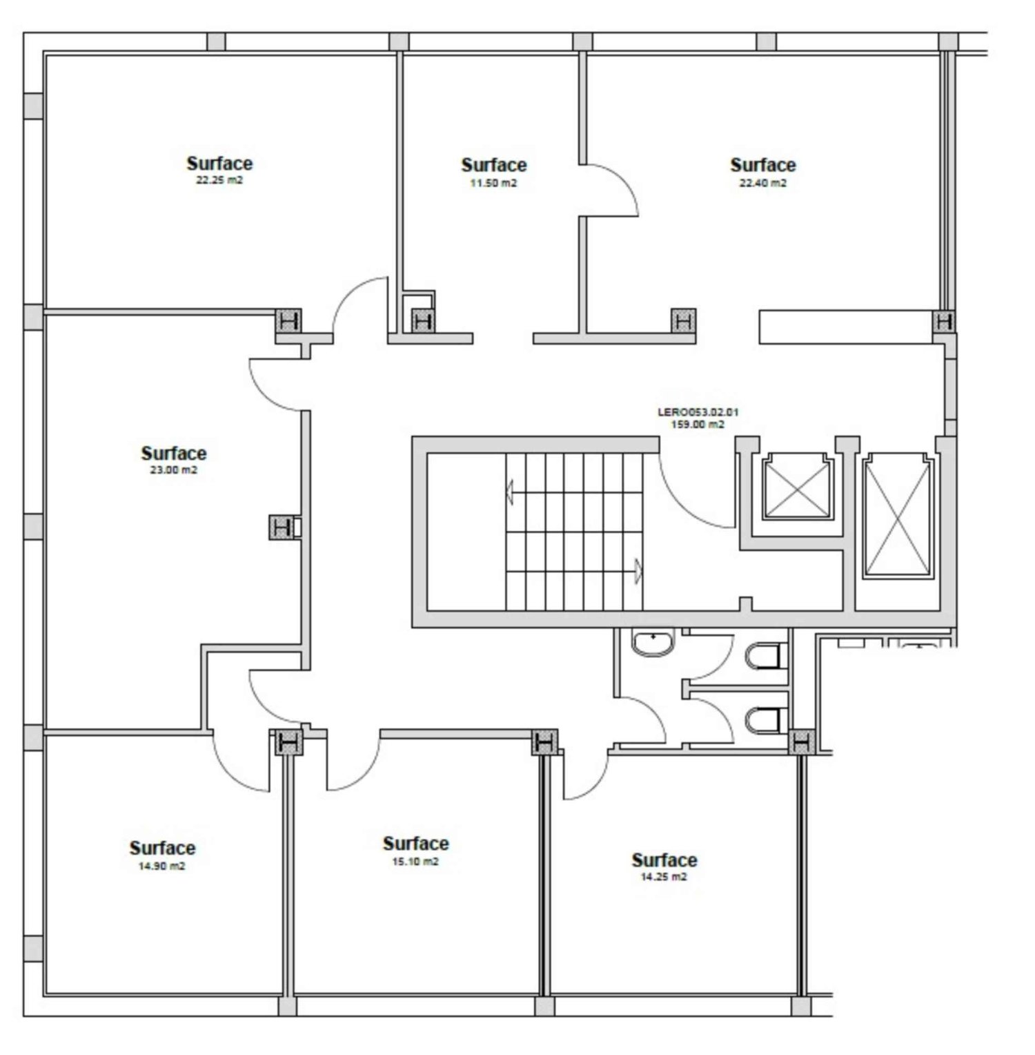 159m² ufficio