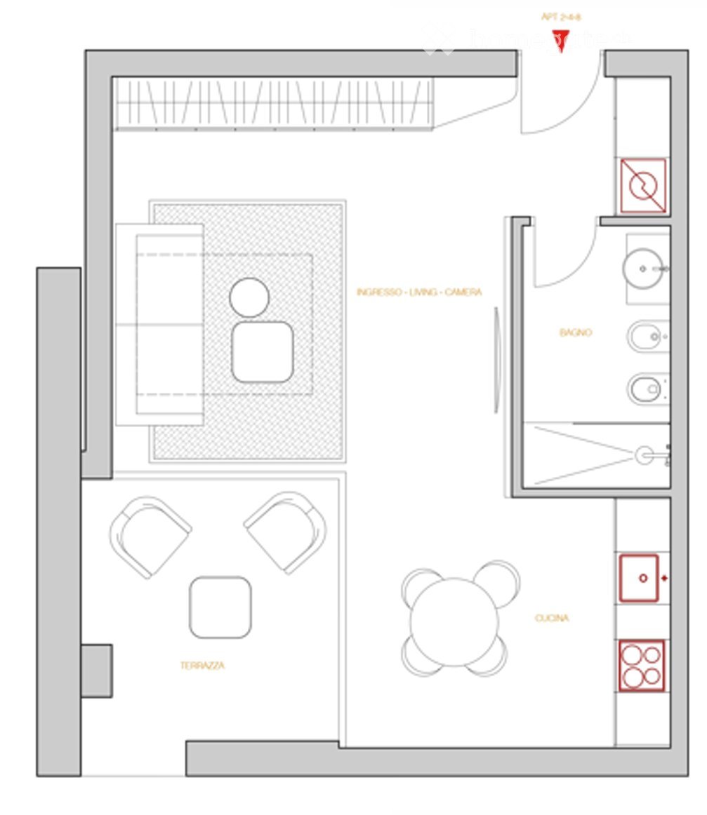 1 ½ rooms apartment, foto 4 di 5
