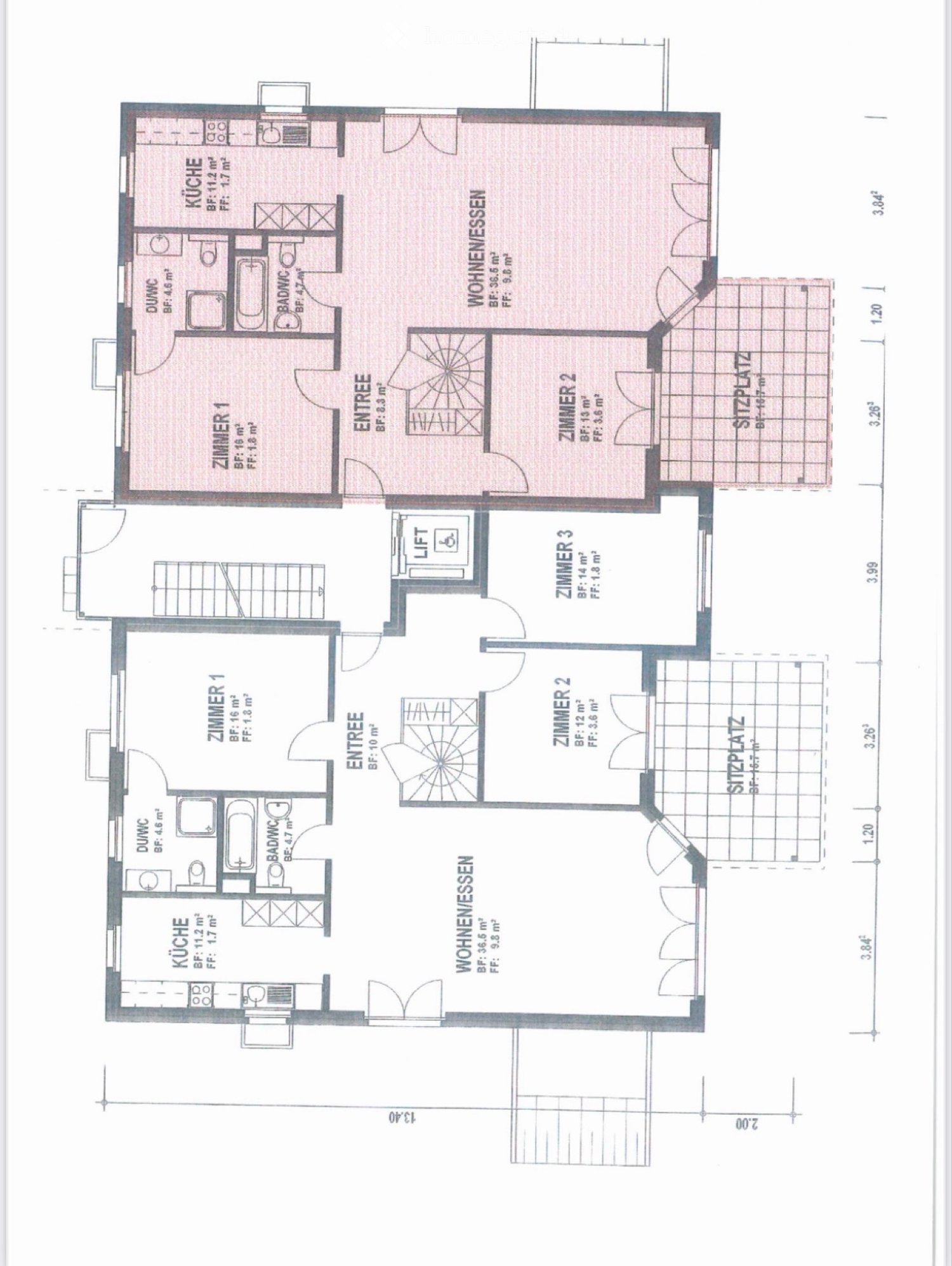 3 rooms apartment