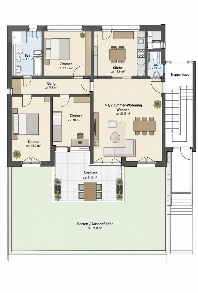 Appartamento di 3 ½ locali, foto 6 di 6