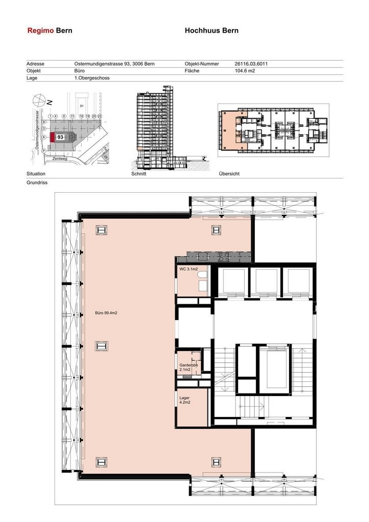 Bureau de 109m²