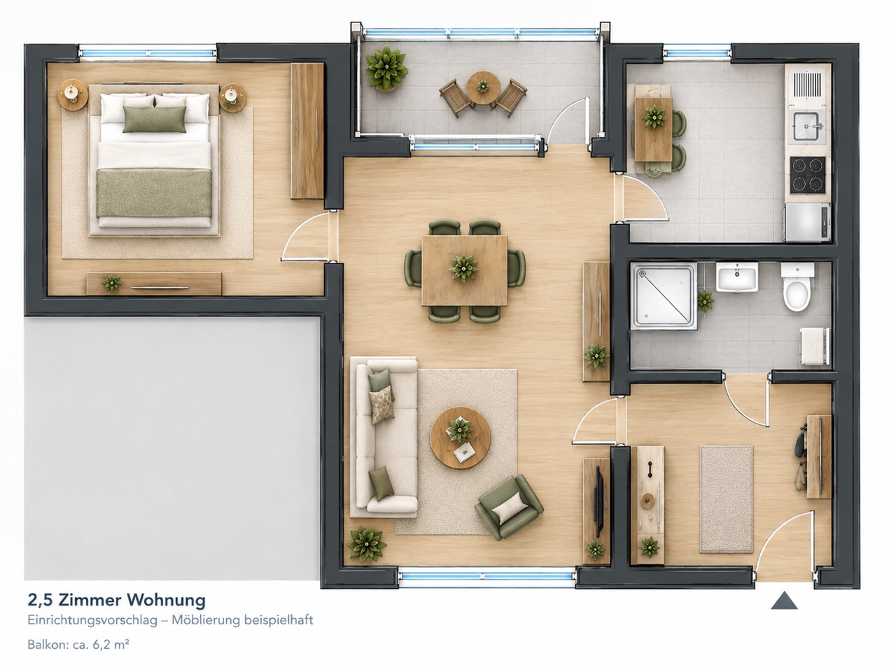 Appartamento di 2 ½ locali, foto 8 di 9