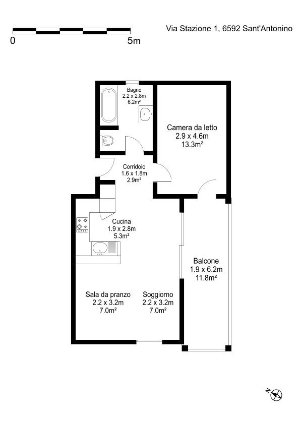 Appartement de 2 ½ pièces