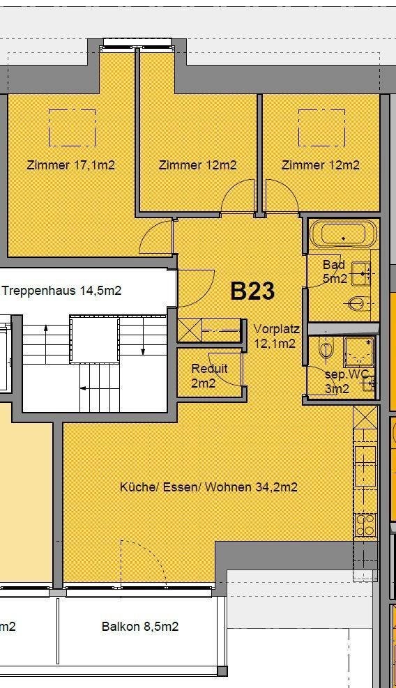 4 ½ pièces appartement