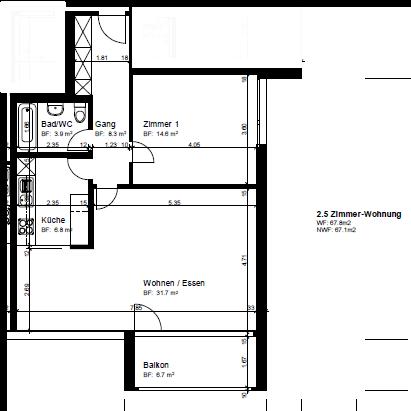 Appartamento di 2 ½ locali