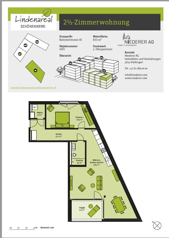 Appartamento di 2 ½ locali