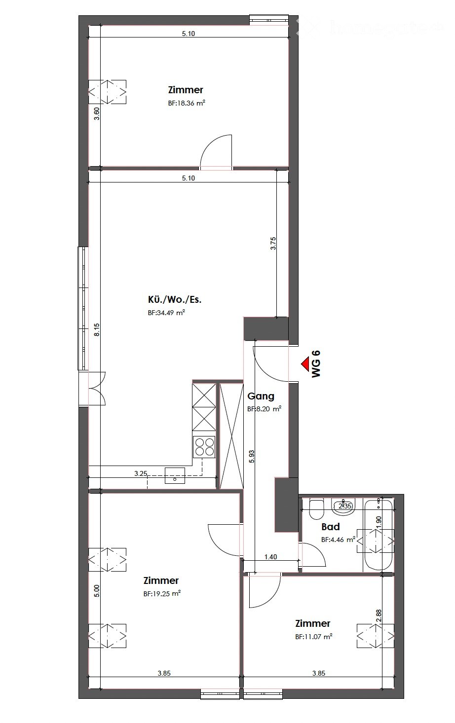 Appartamento di 2 ½ locali, foto 10 di 10
