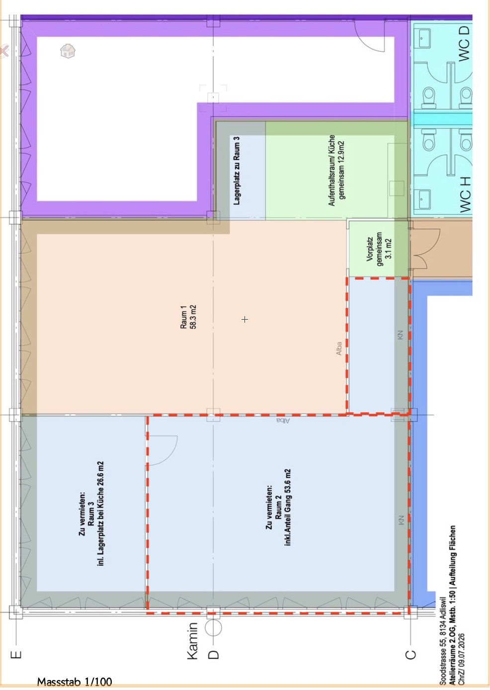 54m² commerciale