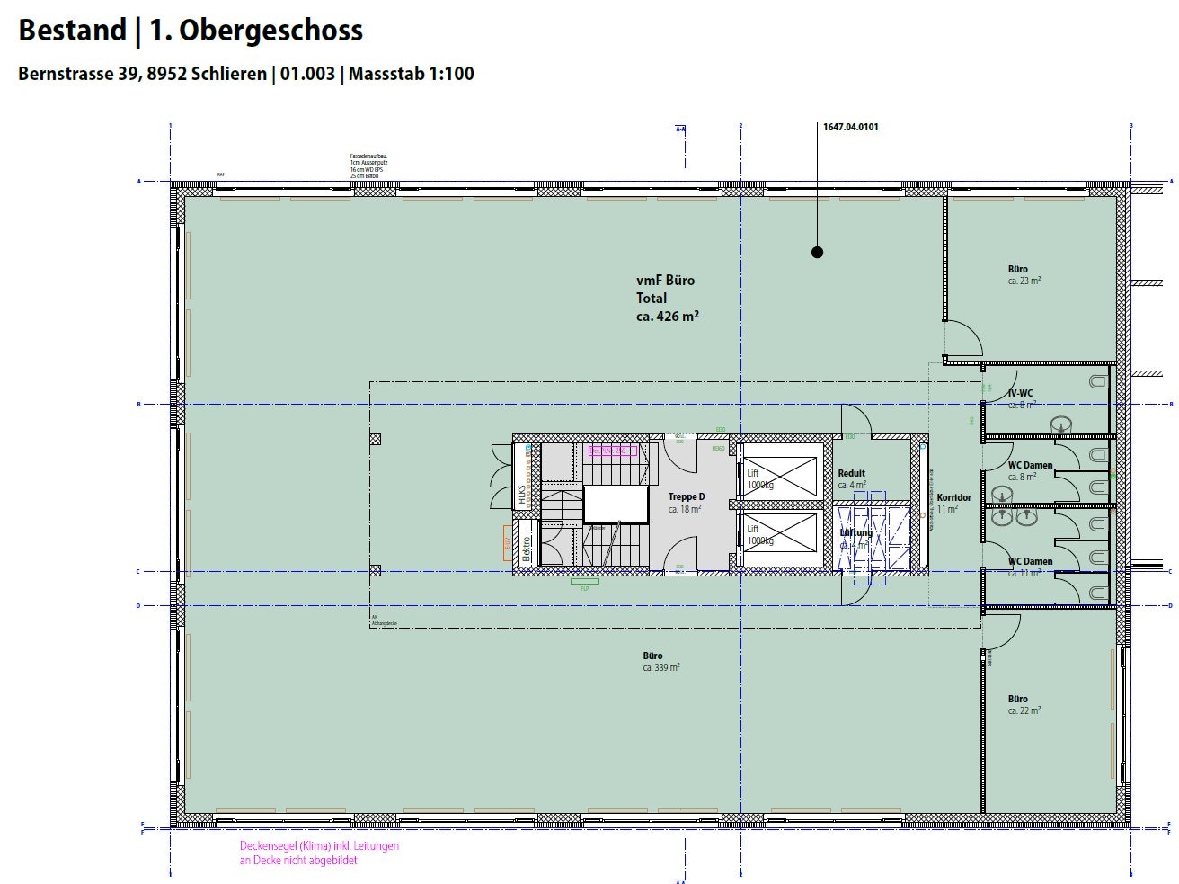1278m² office