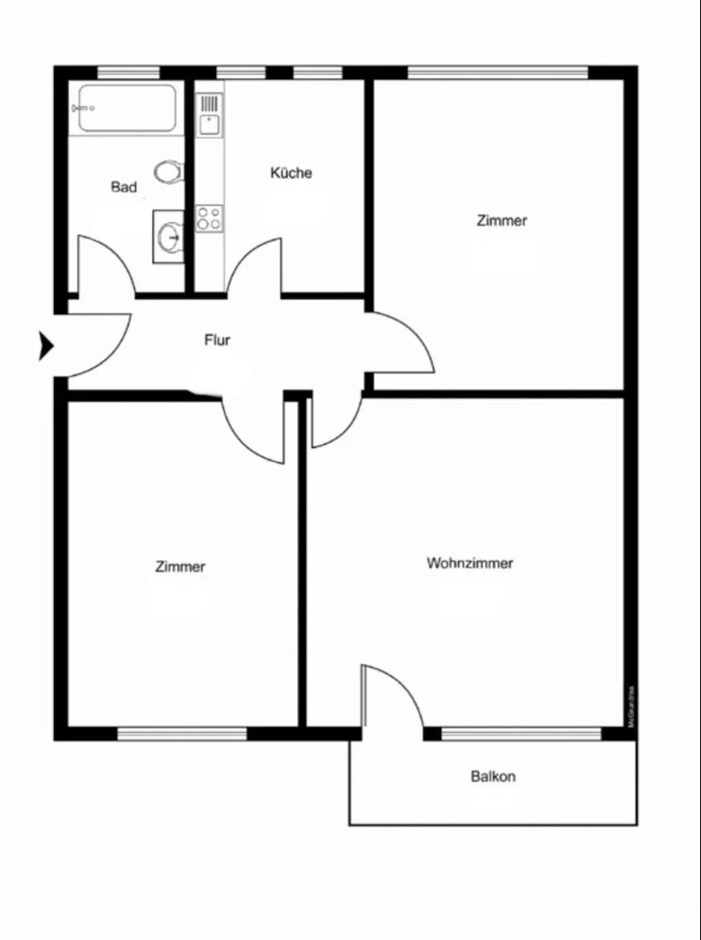 Appartamento di 3 locali, foto 7 di 9
