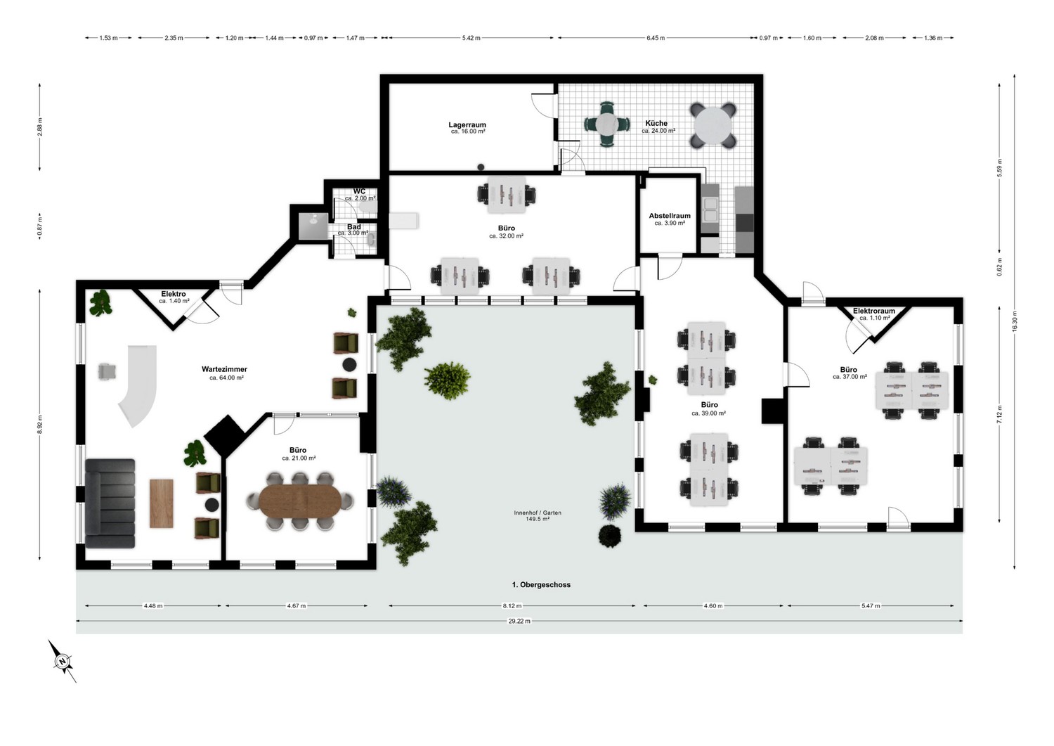 ufficio di 275m²