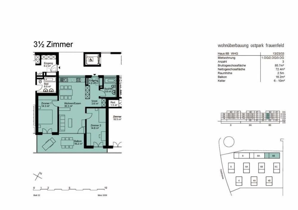 Appartamento di 3 ½ locali