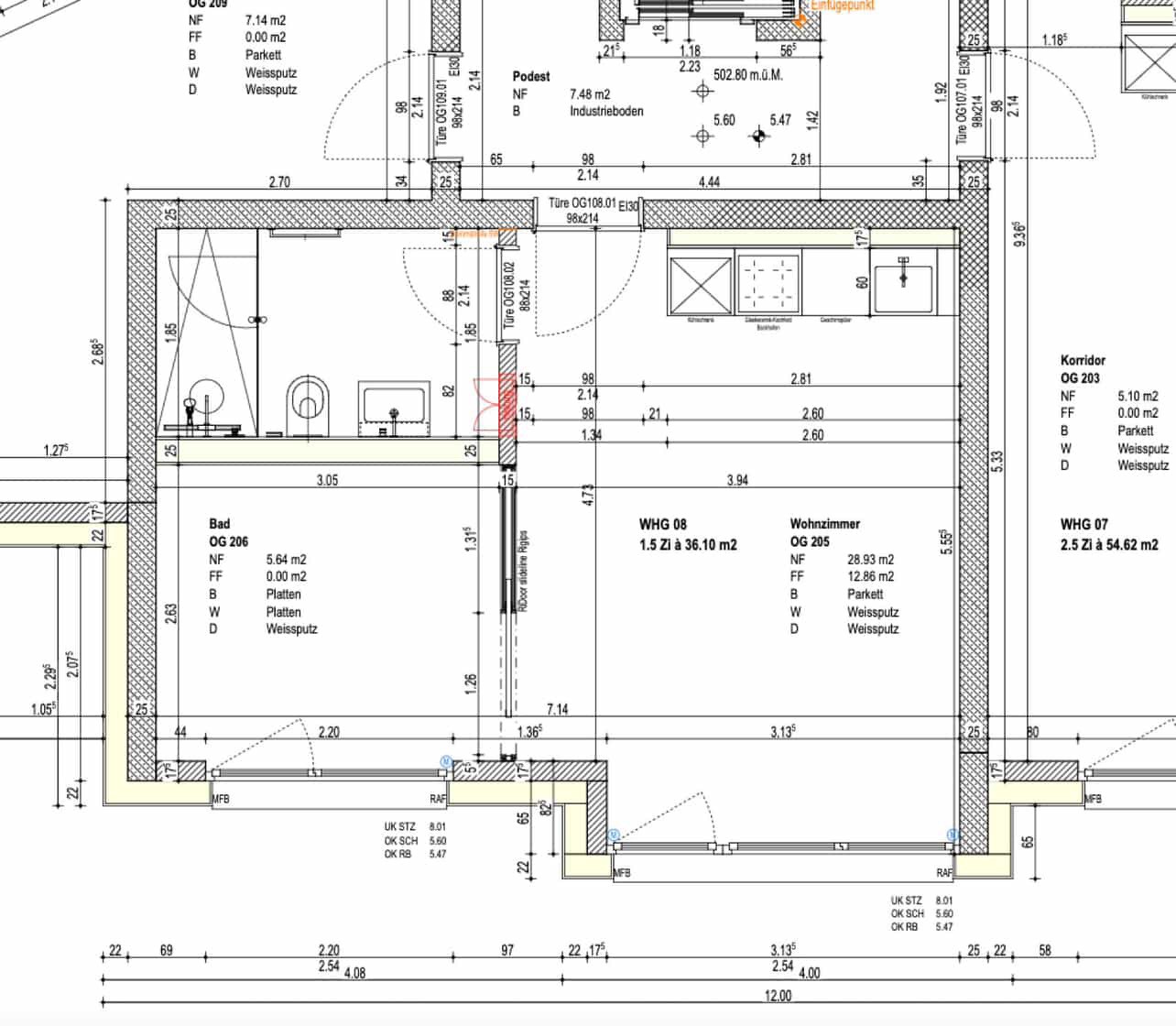 1 ½ rooms apartment