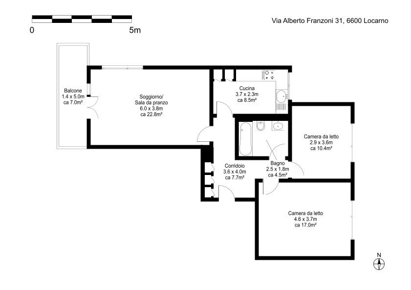 3 rooms apartment