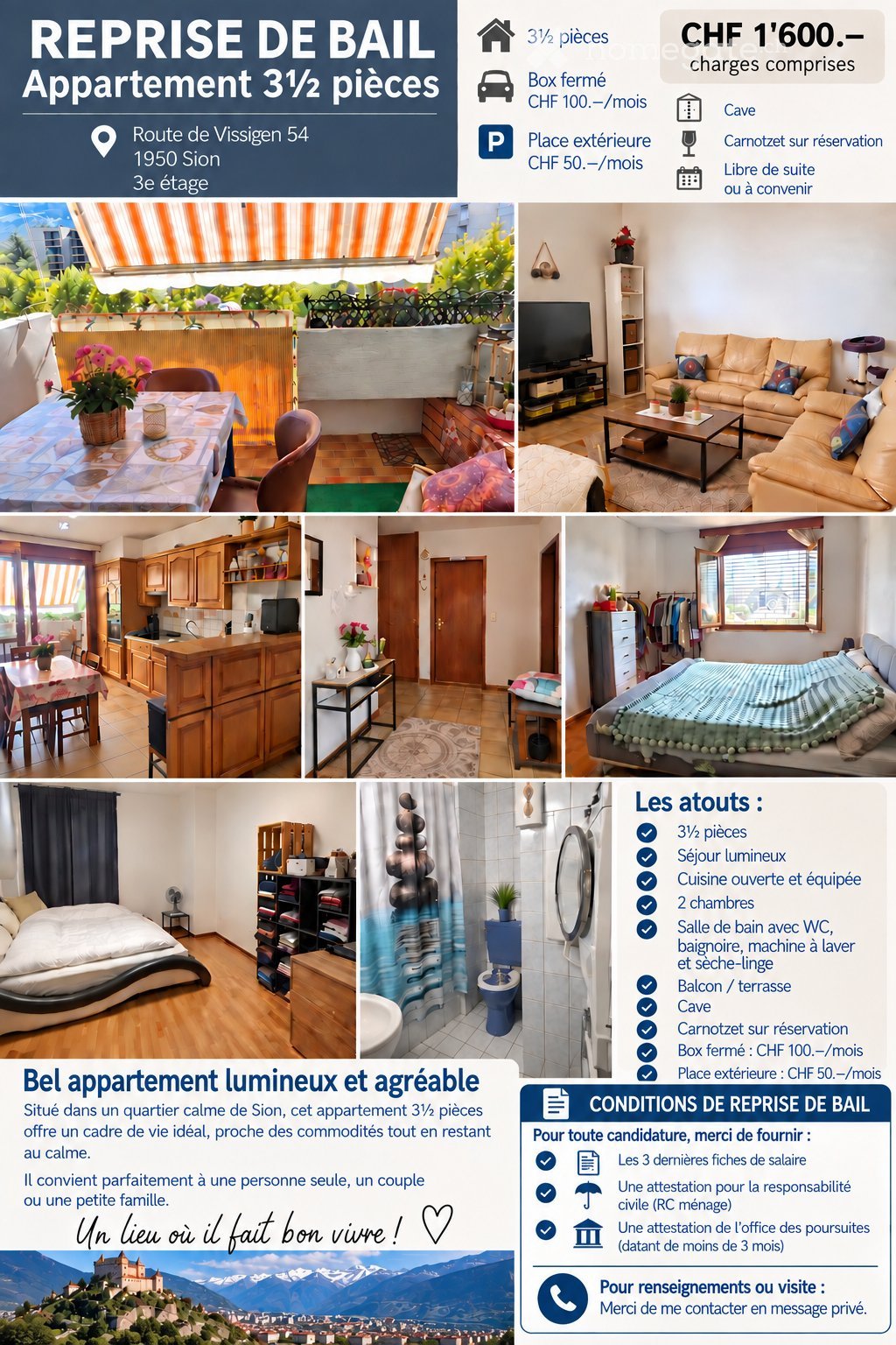 Appartamento di 3 ½ locali