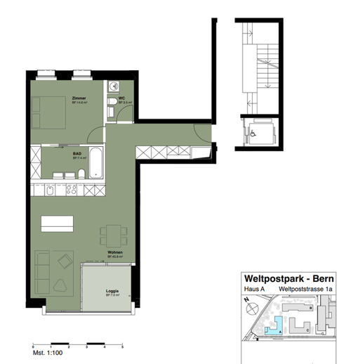 Appartamento di 2 ½ locali, foto 9 di 9