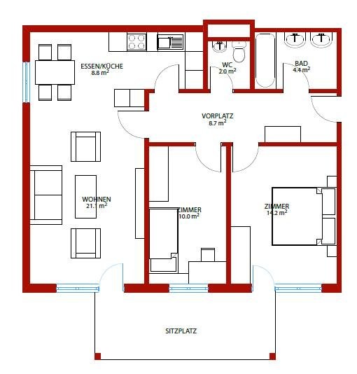 Appartamento di 3 ½ locali
