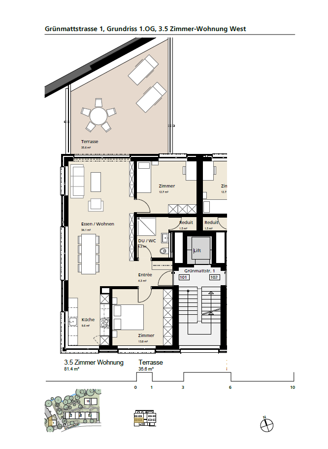 Appartamento di 3 ½ locali