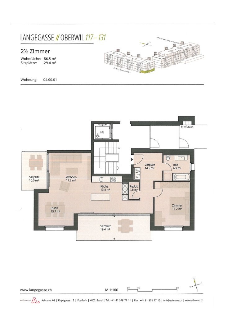2 ½ rooms apartment