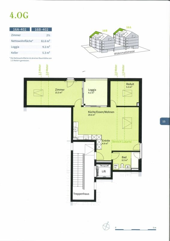 Appartamento di 1 ½ locali, foto 3 di 4